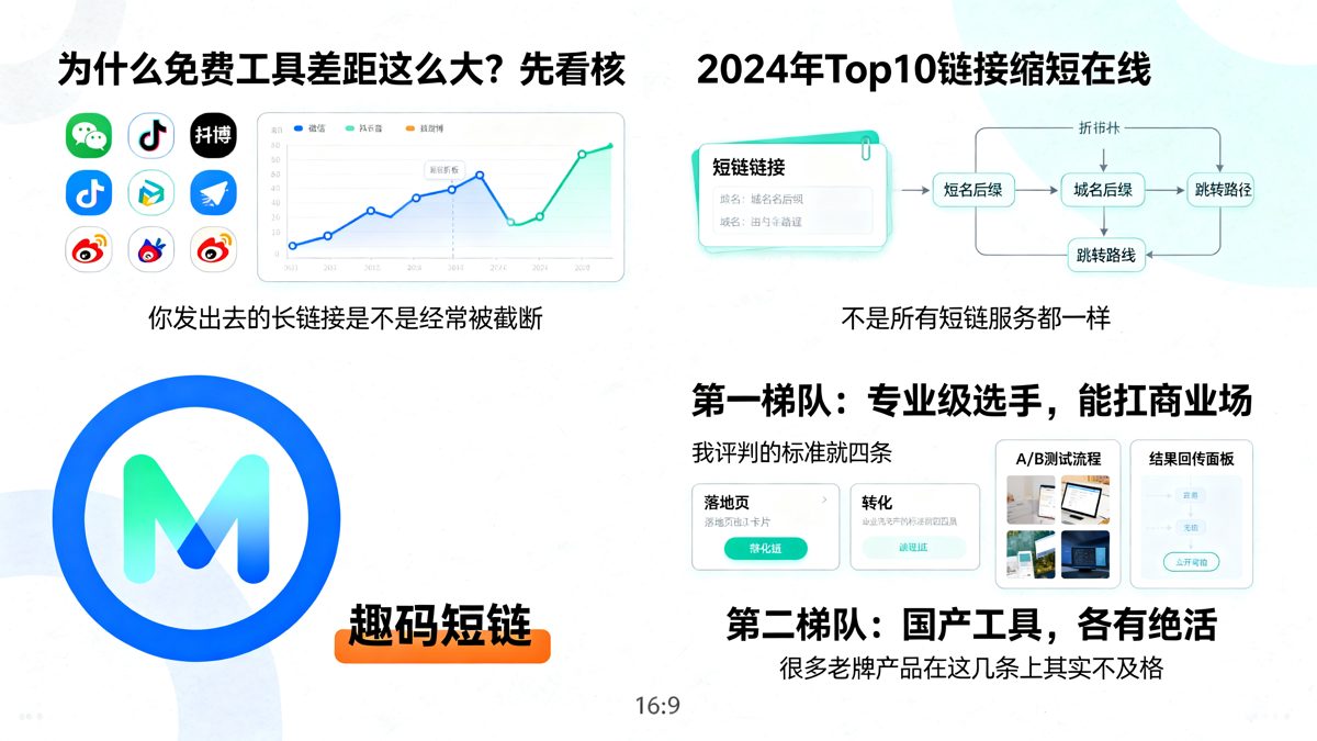 链接缩短在线生成免费工具推荐：2024年Top10实测榜单正文图