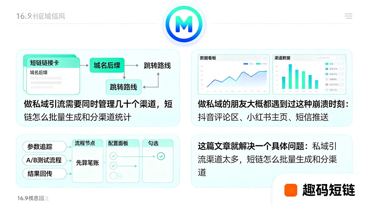 私域引流渠道太多，短链批量生成与分渠道统计怎么实现正文图