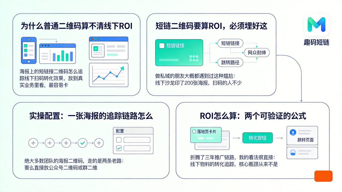 海报上的短链接二维码，线下转化到底怎么算ROI正文图