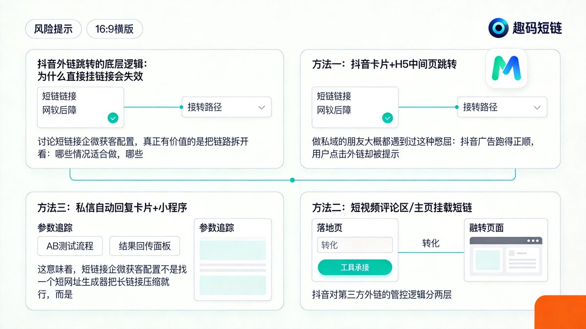 短链接企微获客配置：抖音跳转场景的底层逻辑与3个实操方法正文图
