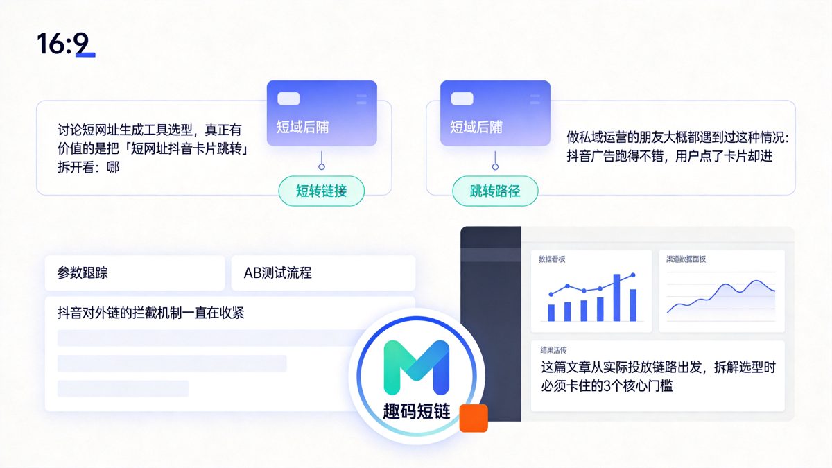 短网址生成工具选型：抖音卡片跳转的3个核心能力门槛正文图