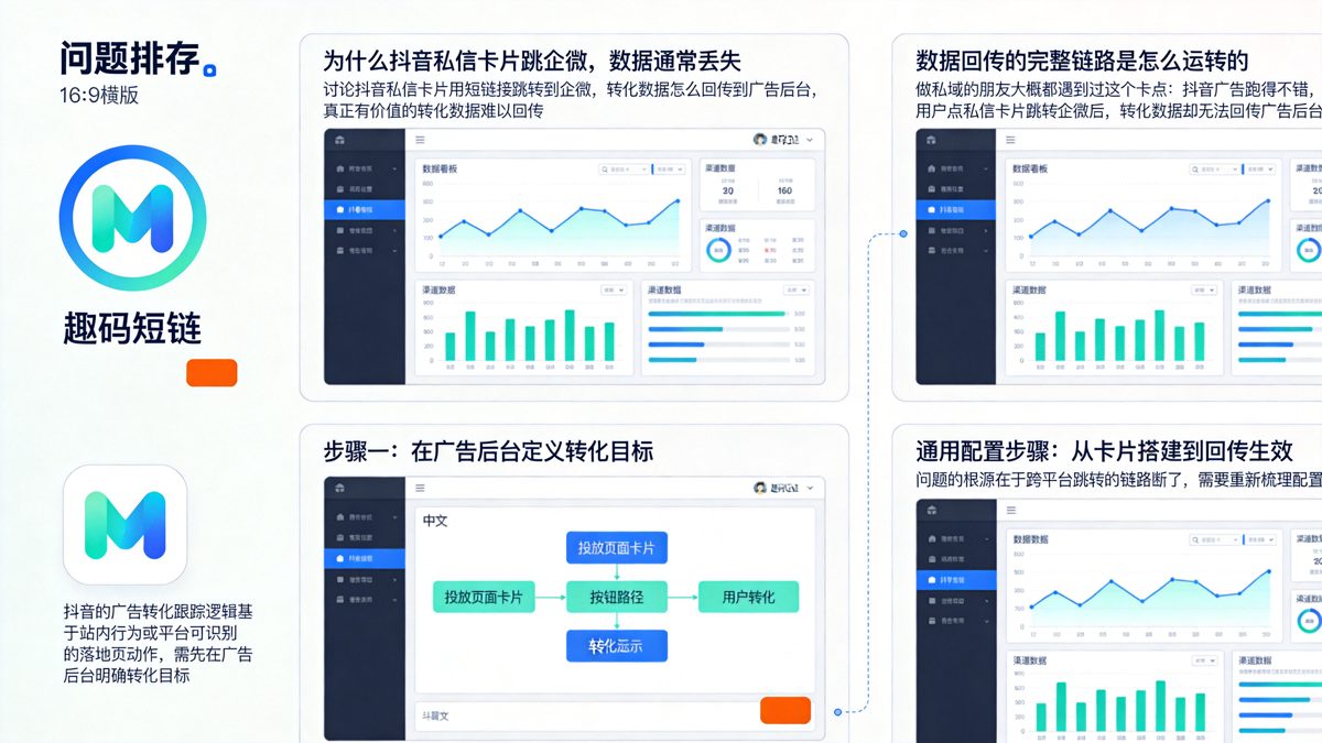 抖音私信卡片跳转企微后，转化数据如何回传广告后台正文图